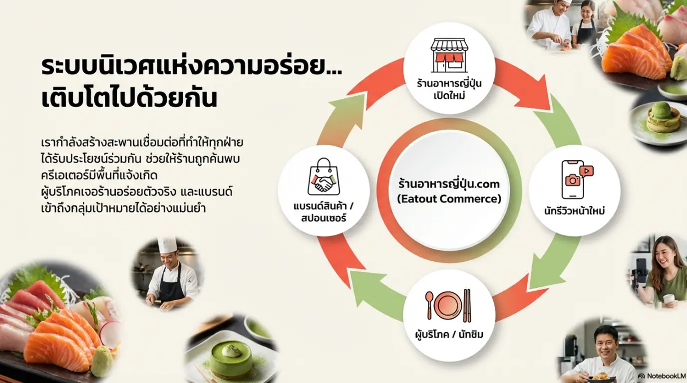 ประโยชน์การร่วมโปรโมทรีวิวร้านอาหารเปิดใหม่ ร้านอาหารญี่ปุ่น.com โปรโมทร้านอาหาร